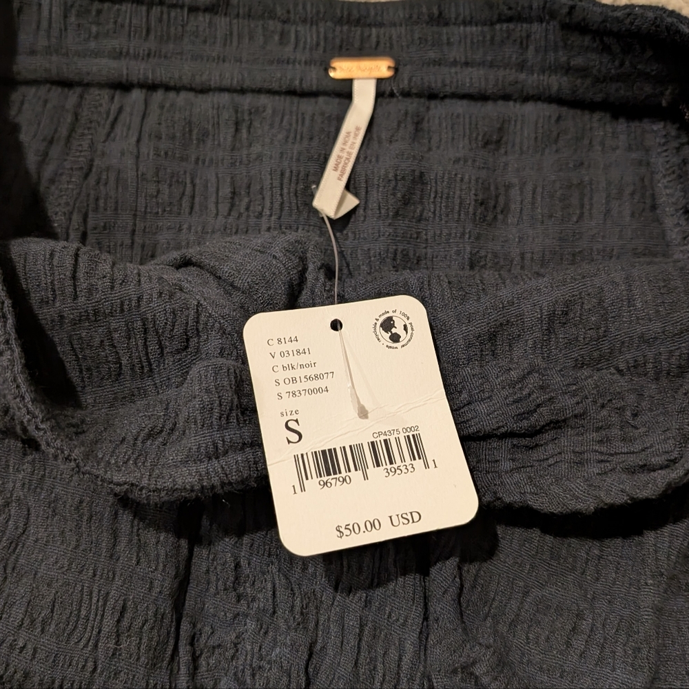 Free People Cotton Gauze Black Mini Skirt - Picture 3 of 4